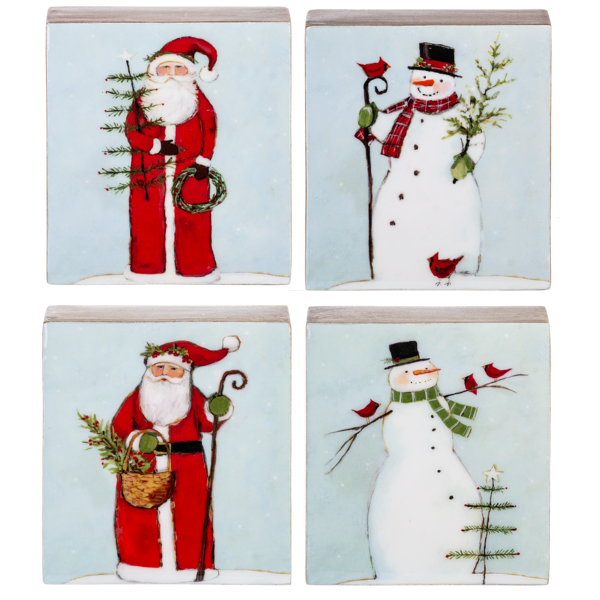 Santa & Snowman Art Blocks - 4 Styles
