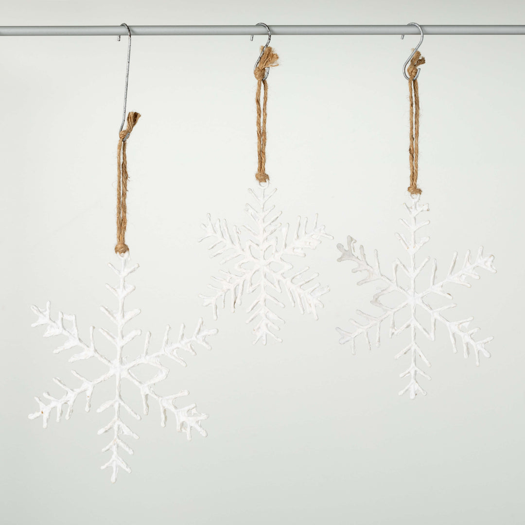 White Snowflake Ornament - 3 Sizes