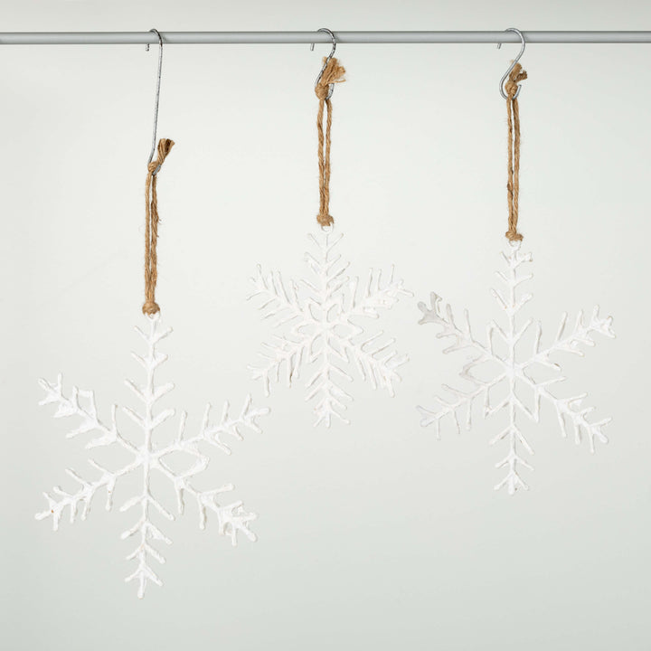 White Snowflake Ornament - 3 Sizes