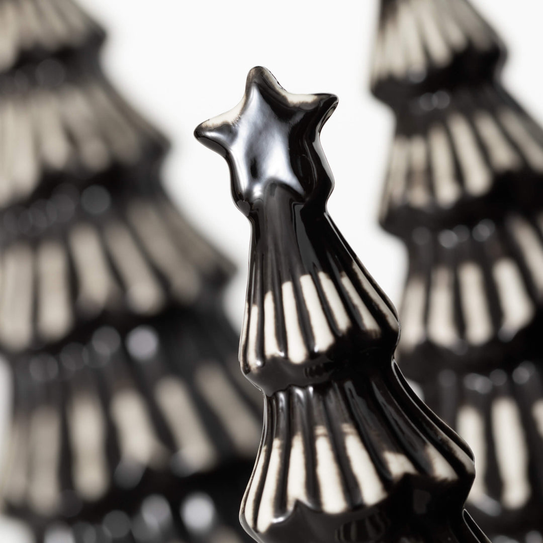Modern Black Christmas Trees - Set of 3
