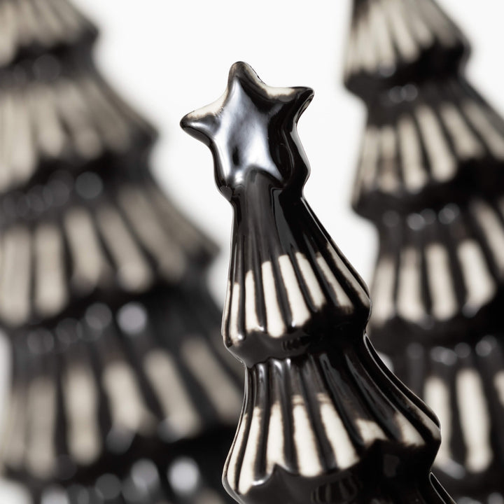 Modern Black Christmas Trees - Set of 3