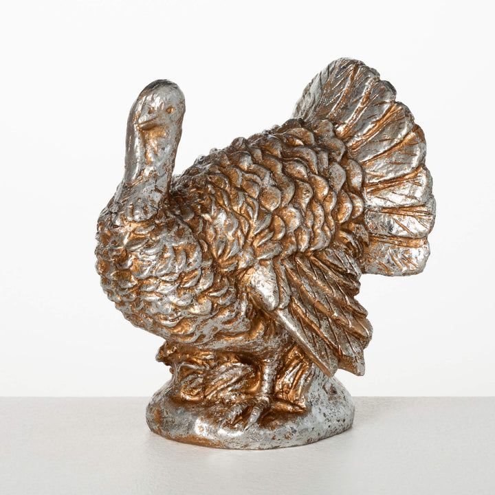 Silver and Gold Resin Turkey