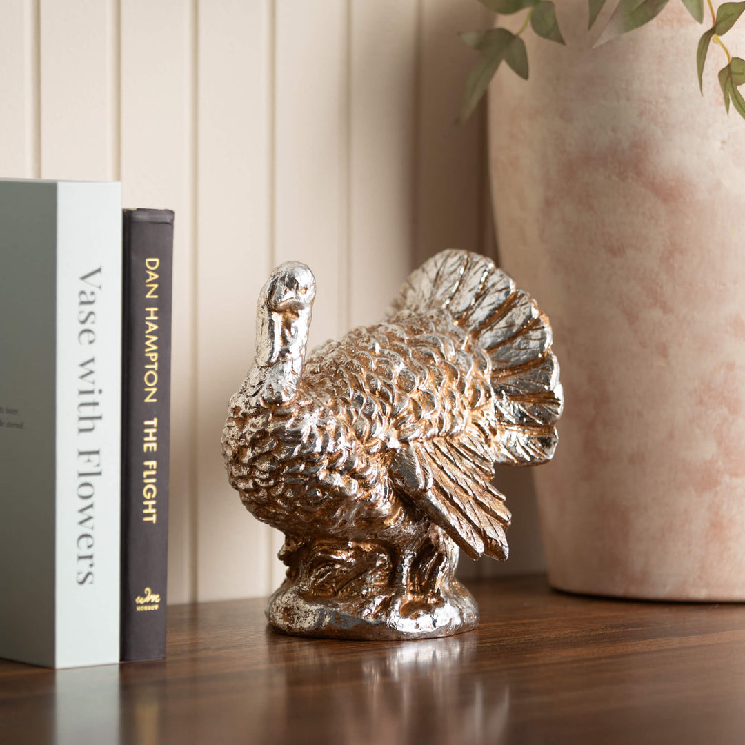 Silver and Gold Resin Turkey