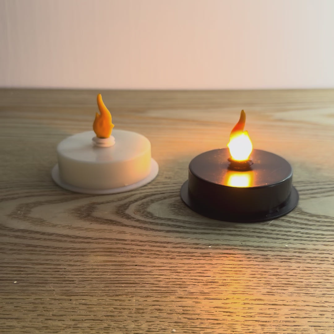 FireGlow Flame Holiday Tealight Candle, 2 base colors