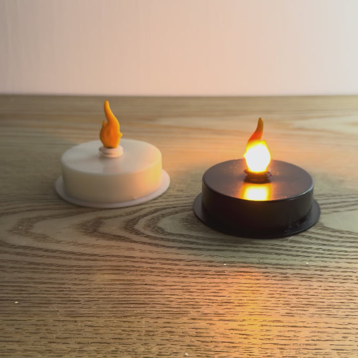 FireGlow Flame Holiday Tealight Candle, 2 base colors