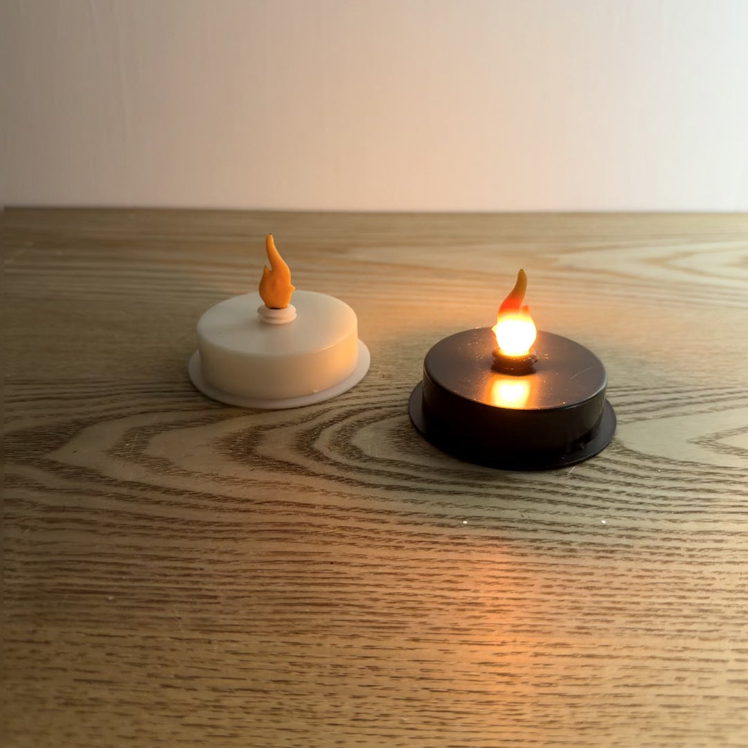 FireGlow Flame Holiday Tealight Candle, 2 base colors