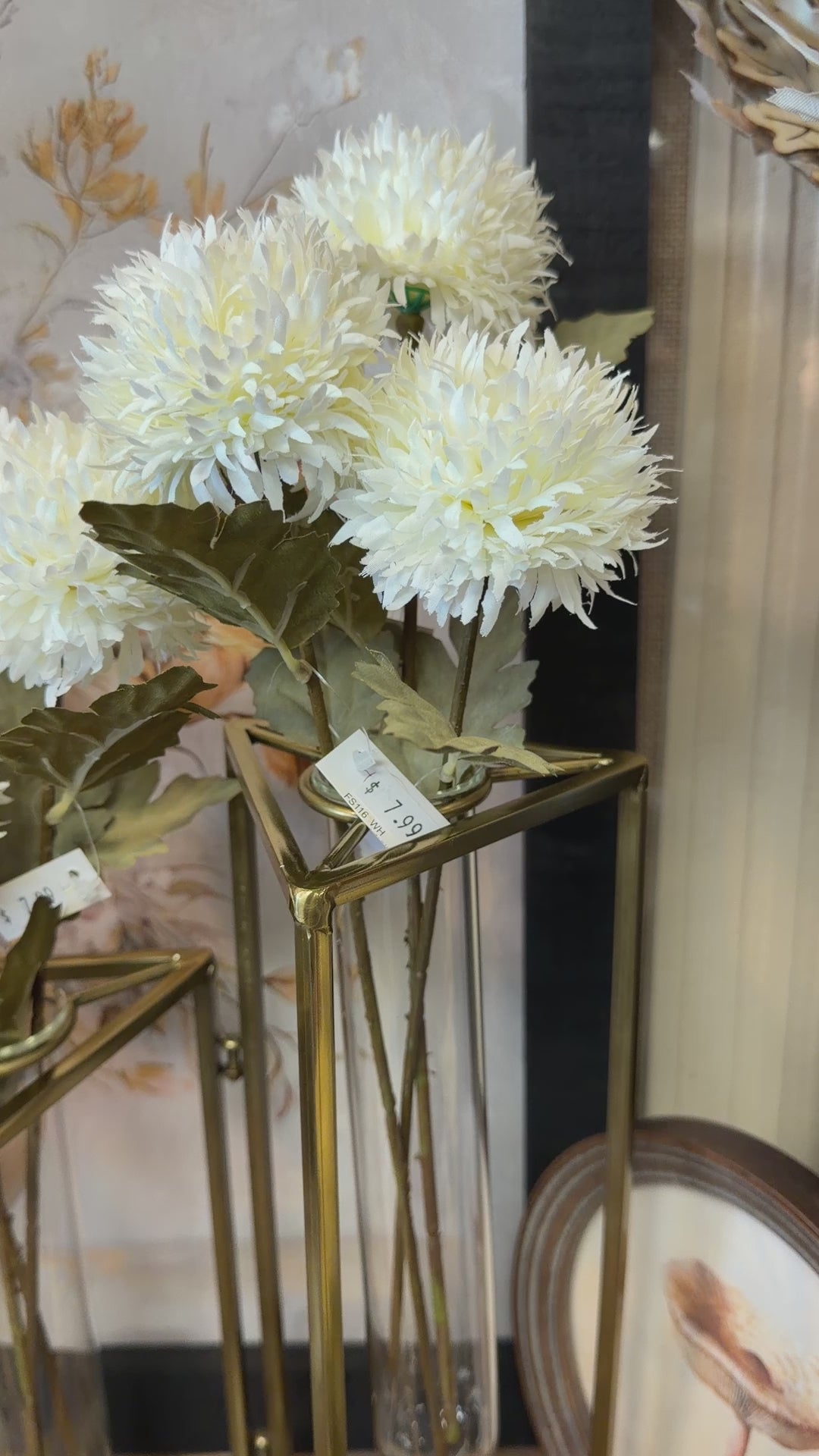 Gold Stainless Steel Metal Foldable Test Tube Vase