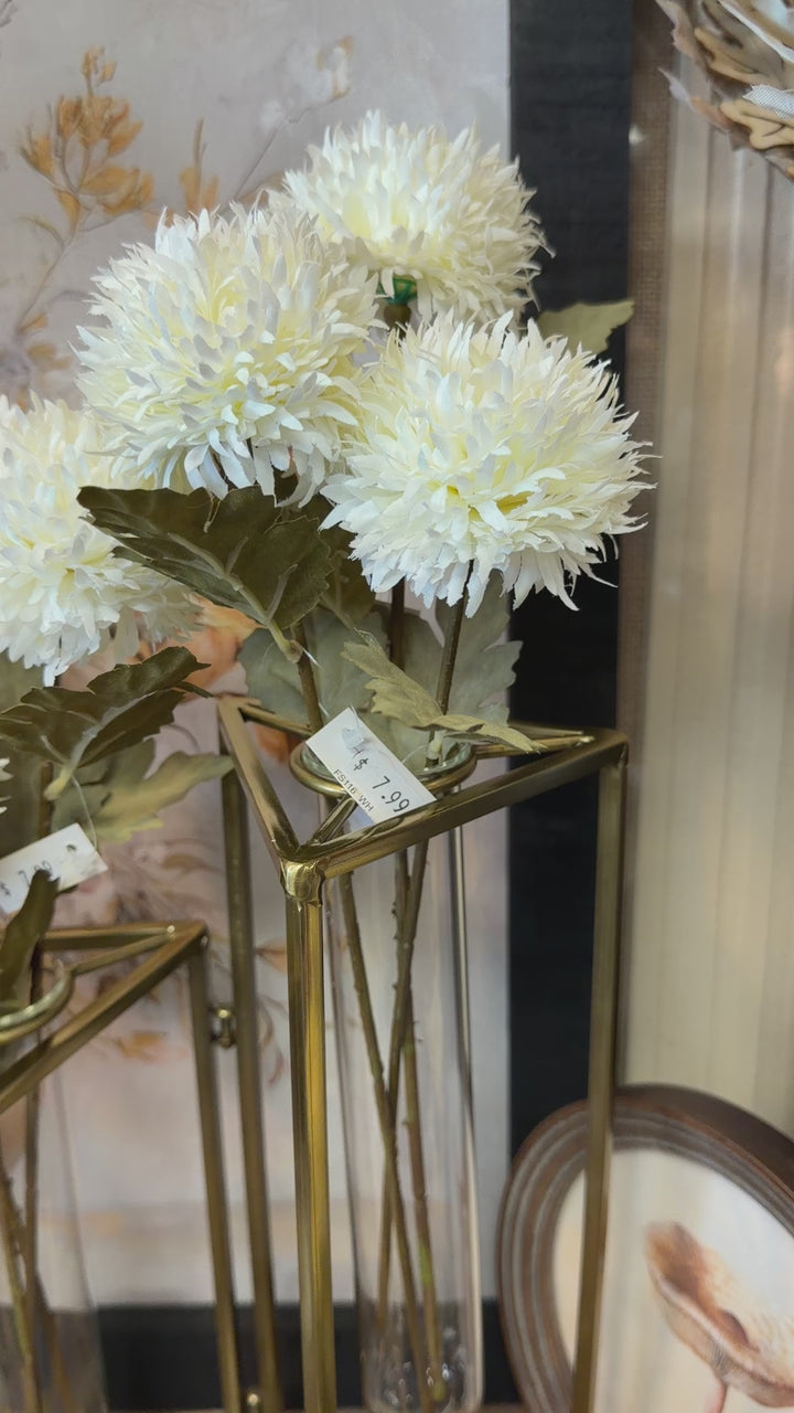 Gold Stainless Steel Metal Foldable Test Tube Vase