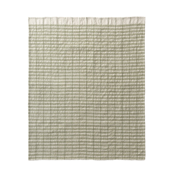 Green and Ivory Patterened Throw