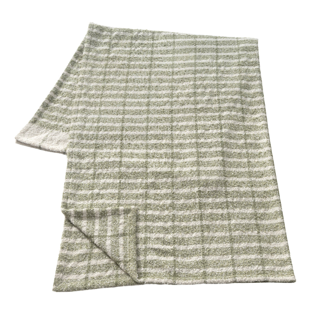 Green and Ivory Patterened Throw