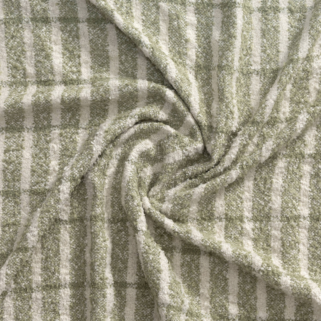 Green and Ivory Patterened Throw