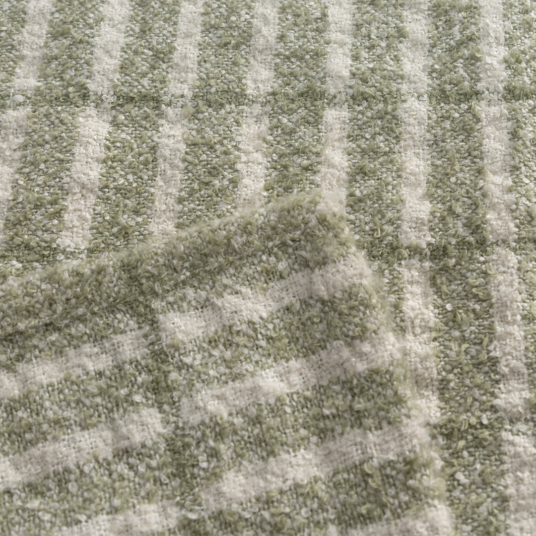 Green and Ivory Patterened Throw