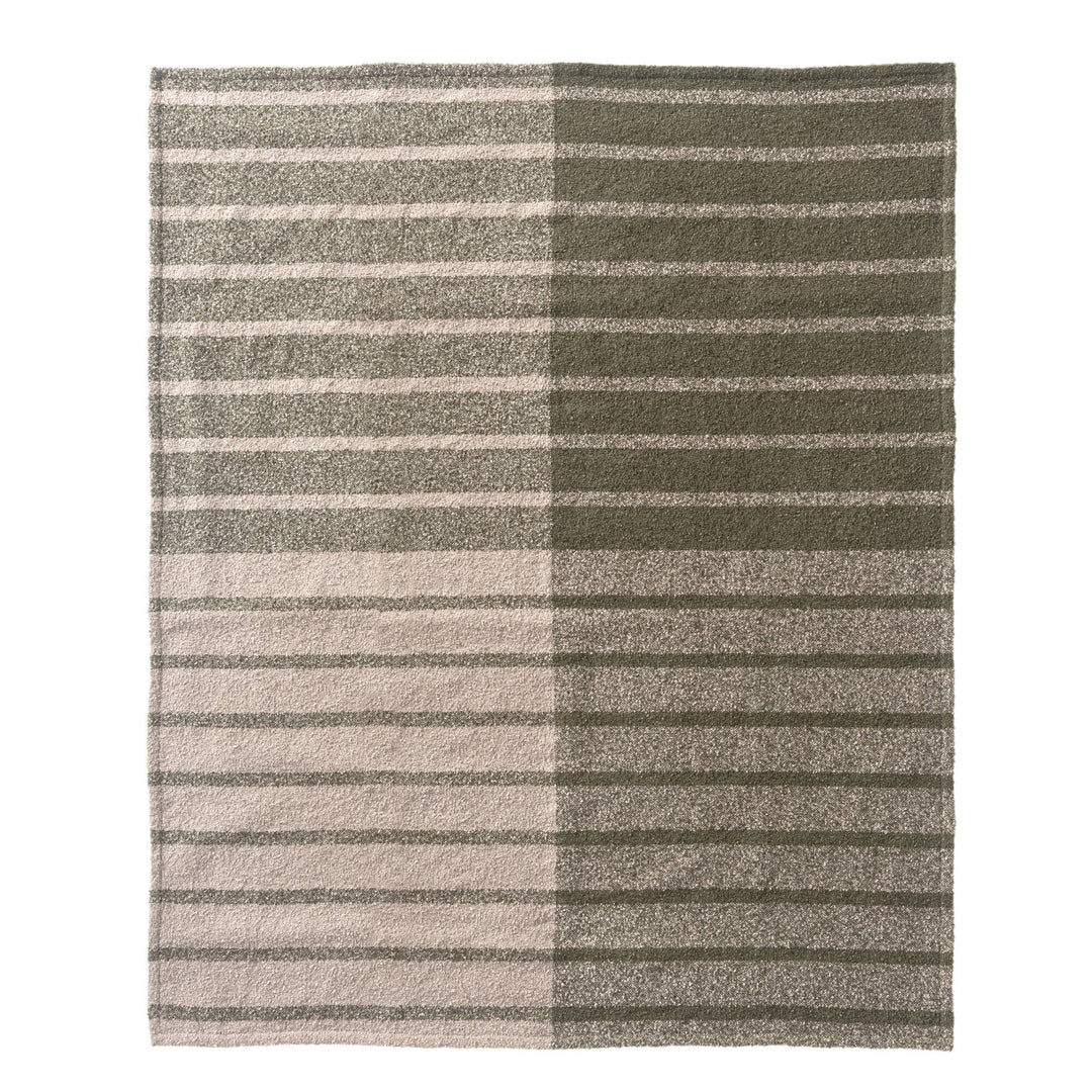 Green and Grey Patterened Throw