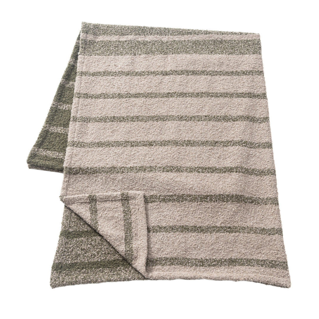 Green and Grey Patterened Throw