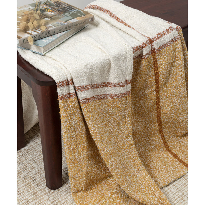 Ivory and Mustard Throw