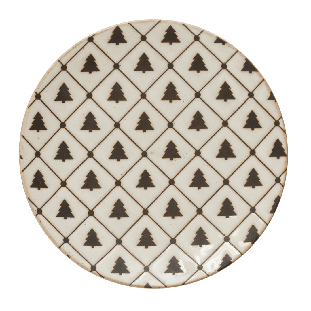 Tree Pattern Reactive Glaze Stoneware - 2 Styles