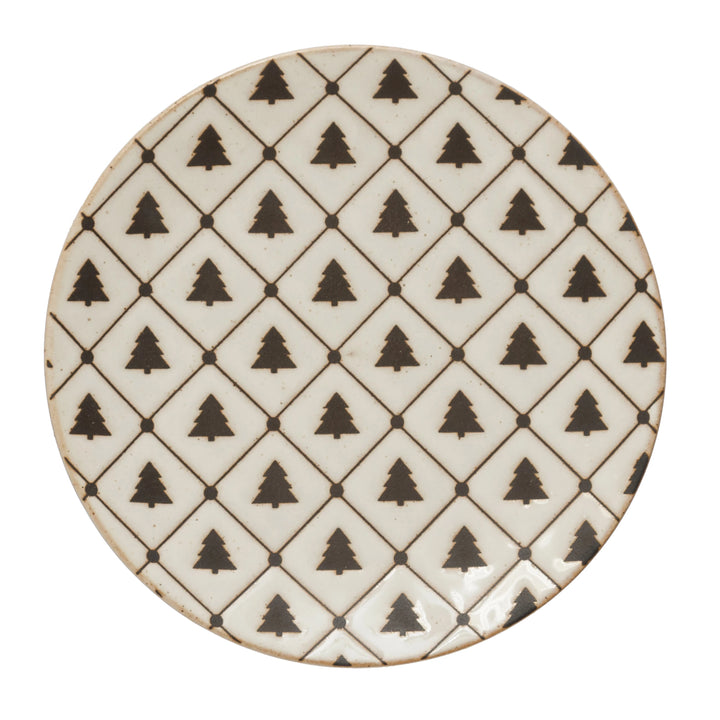 Tree Pattern Reactive Glaze Stoneware - 2 Styles