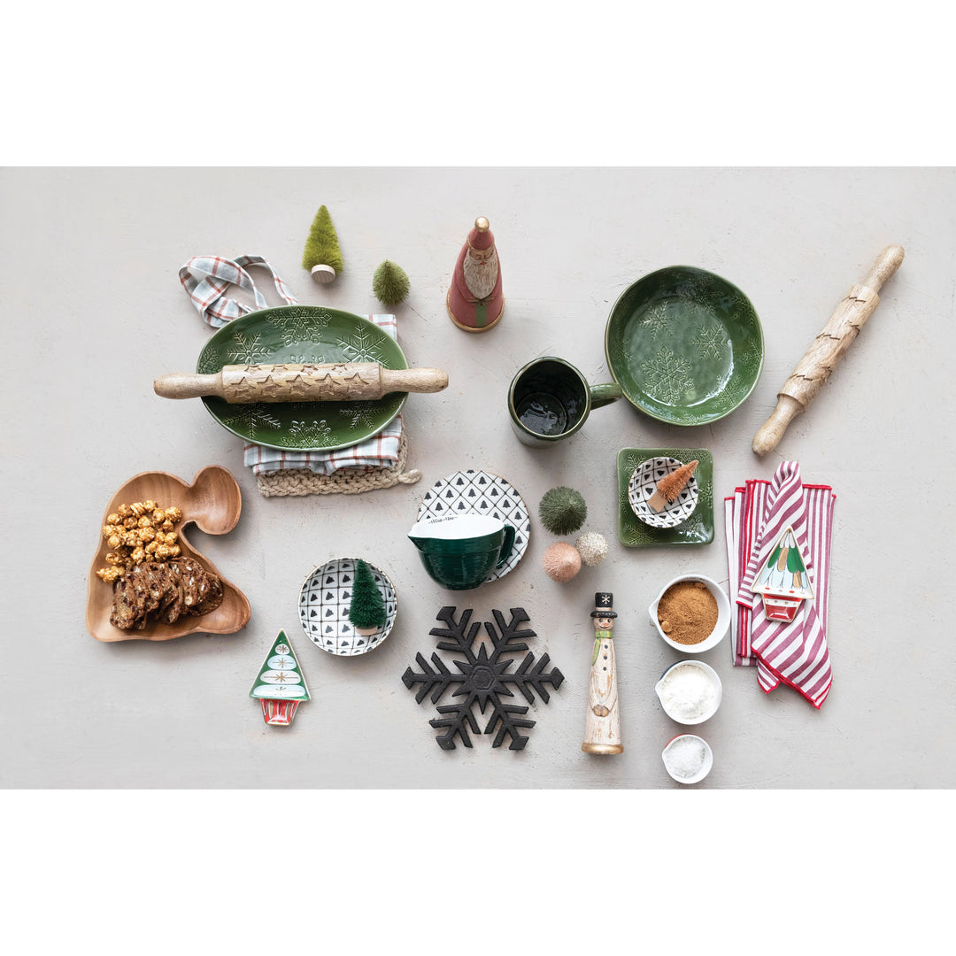 Tree Pattern Reactive Glaze Stoneware - 2 Styles