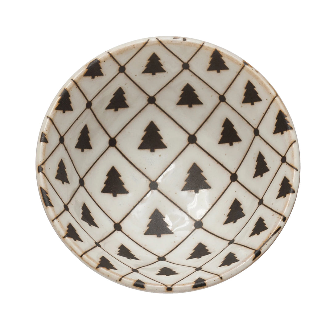 Tree Pattern Reactive Glaze Stoneware - 2 Styles