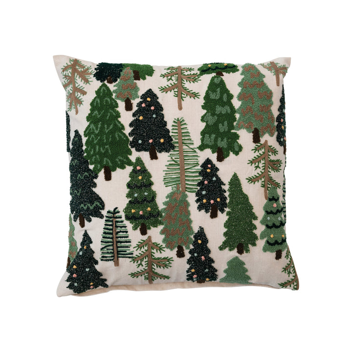 Tree Embroidered Pillow