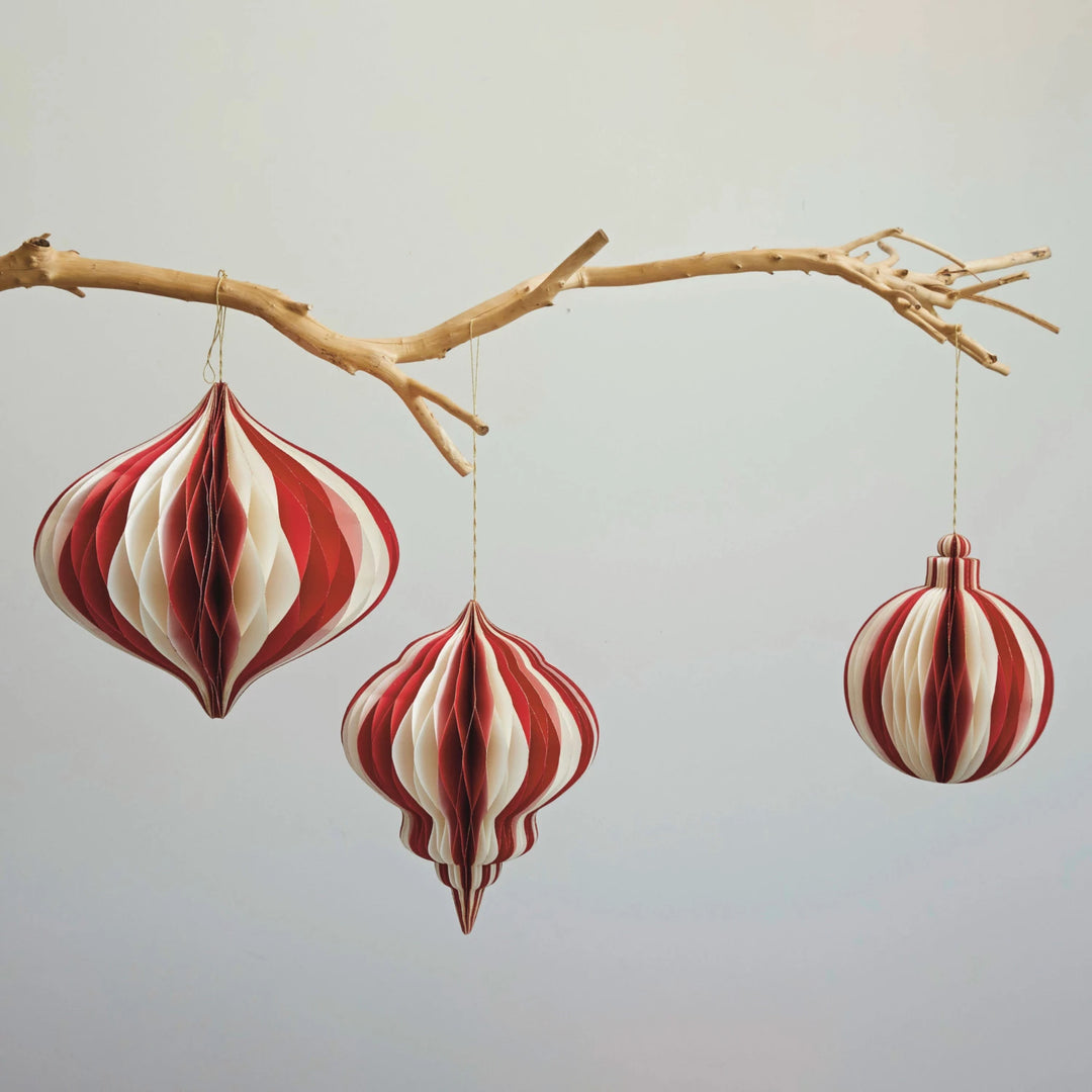 Paper Folding Honeycomb Ornament - Set of 3