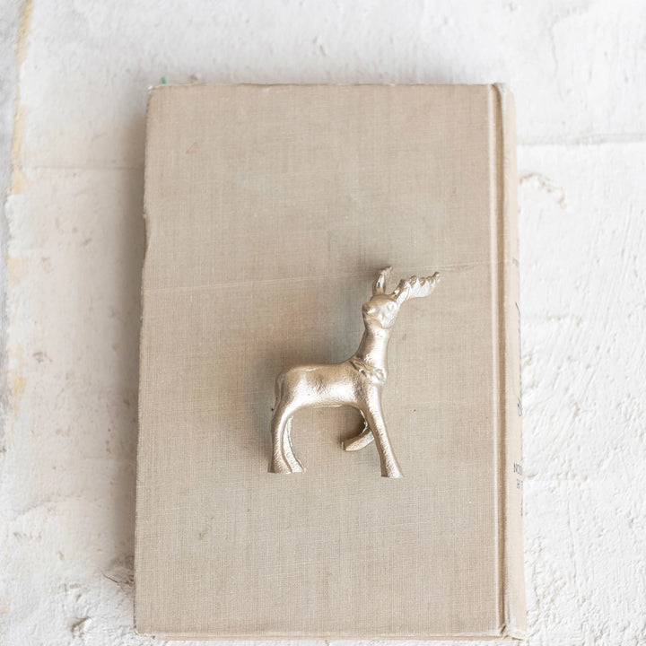 Cast Aluminum Reindeer, Champagne