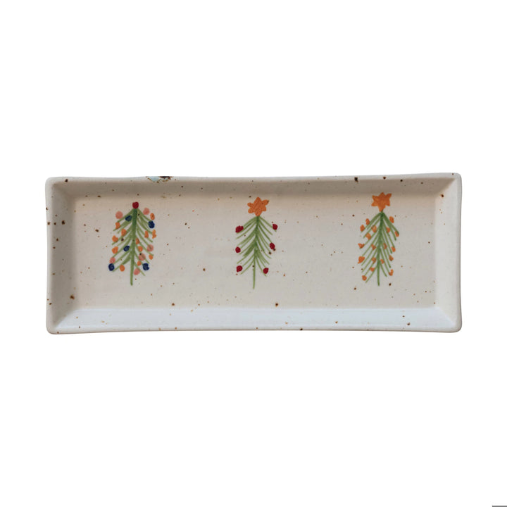 Christmas Trees Stoneware Platter