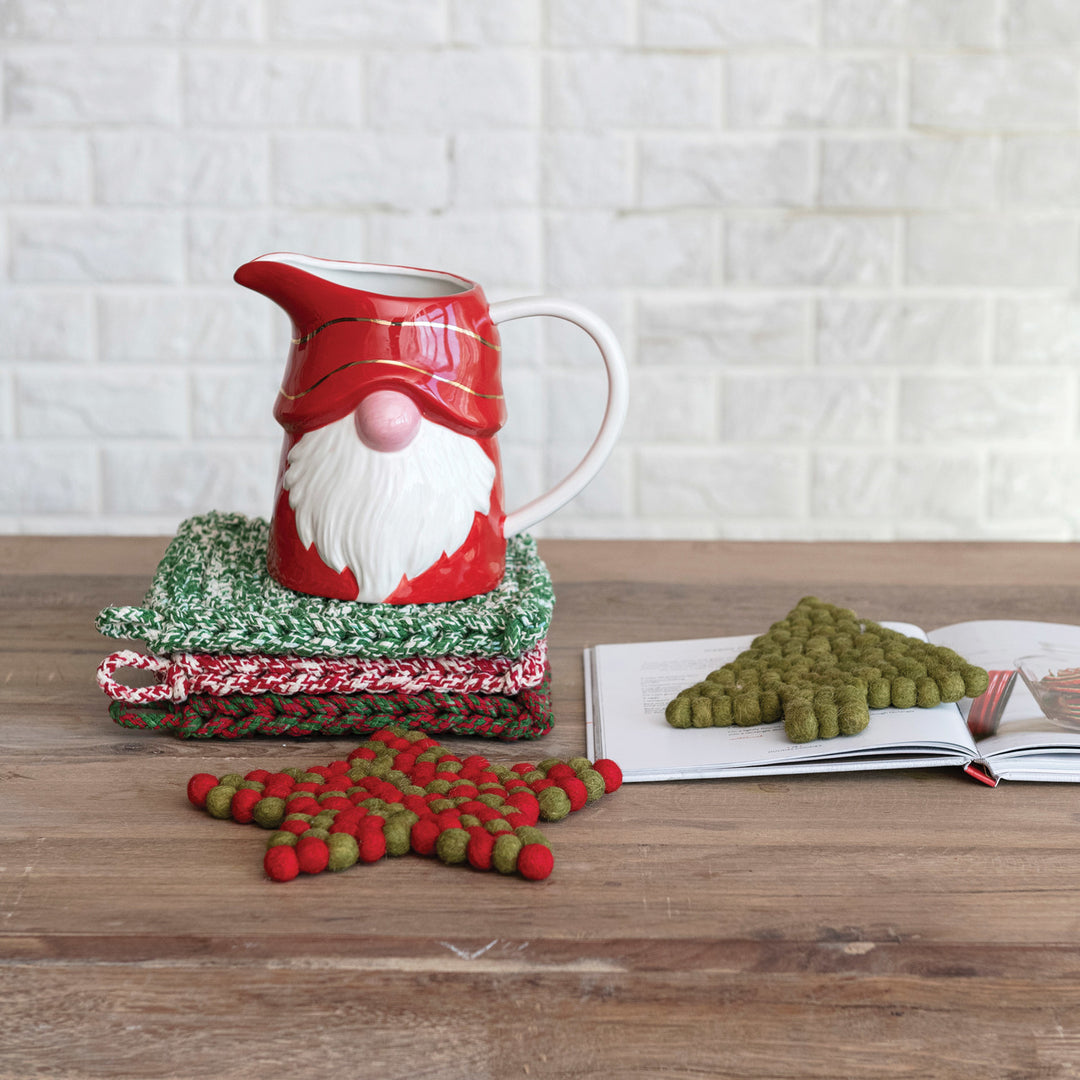 Christmas Cotton Crocheted Pot Holder, 3 Styles