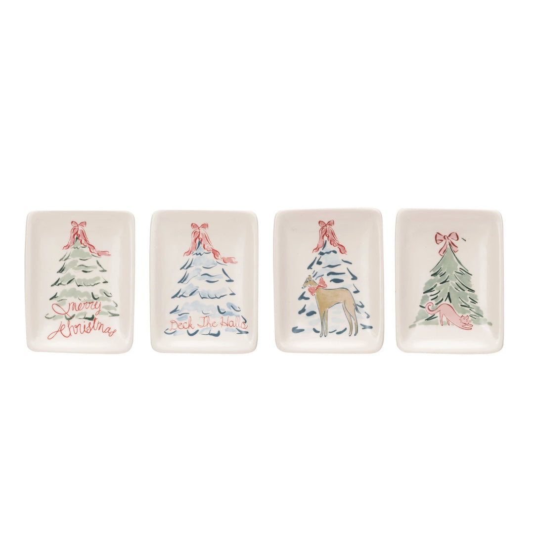 Festive Stoneware Dish - 4 Styles