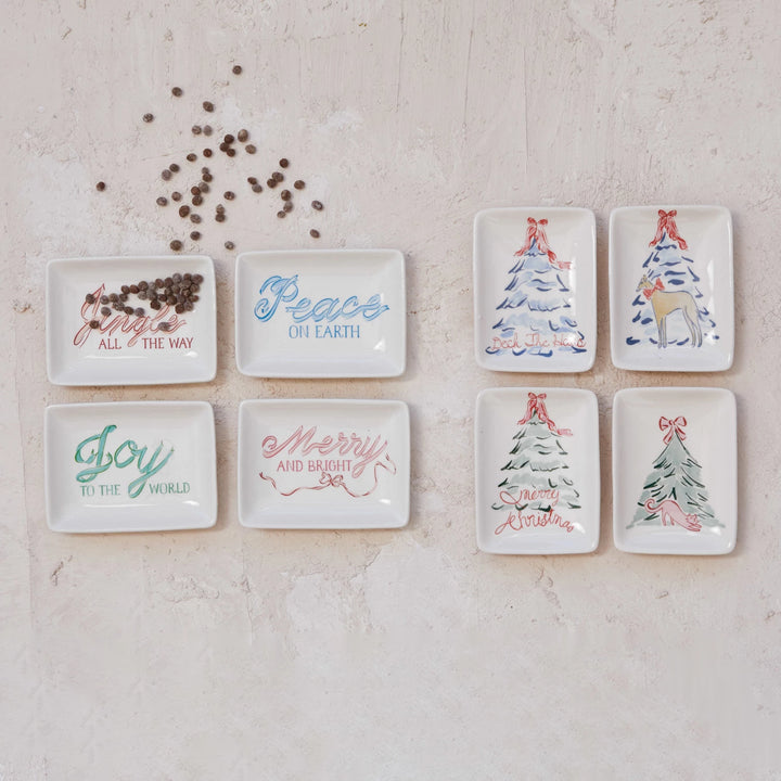 Festive Stoneware Dish - 4 Styles