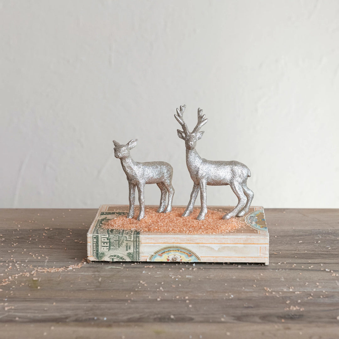 Silver Glitter Deer - 2 Styles