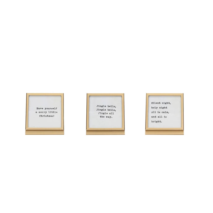Gold Easel with Saying - 6 Styles