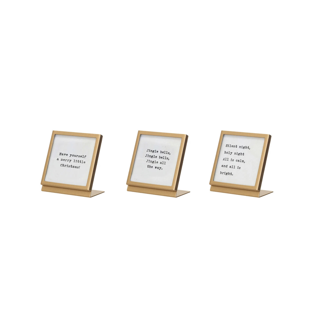 Gold Easel with Saying - 6 Styles