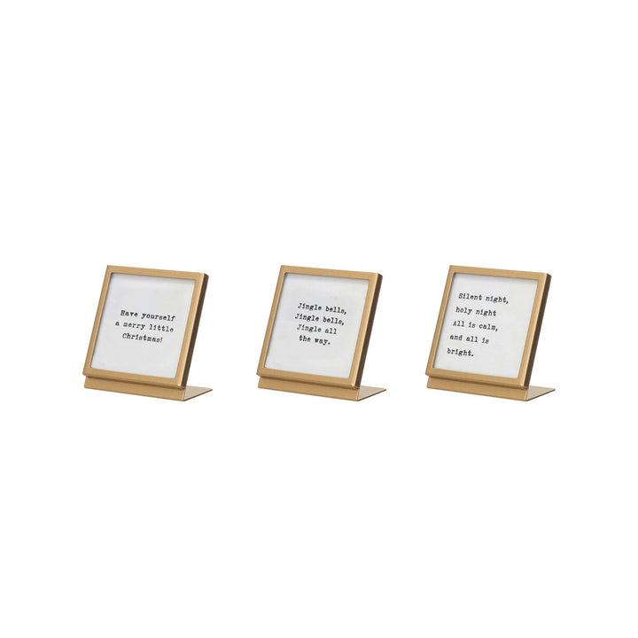 Gold Easel with Saying - 6 Styles