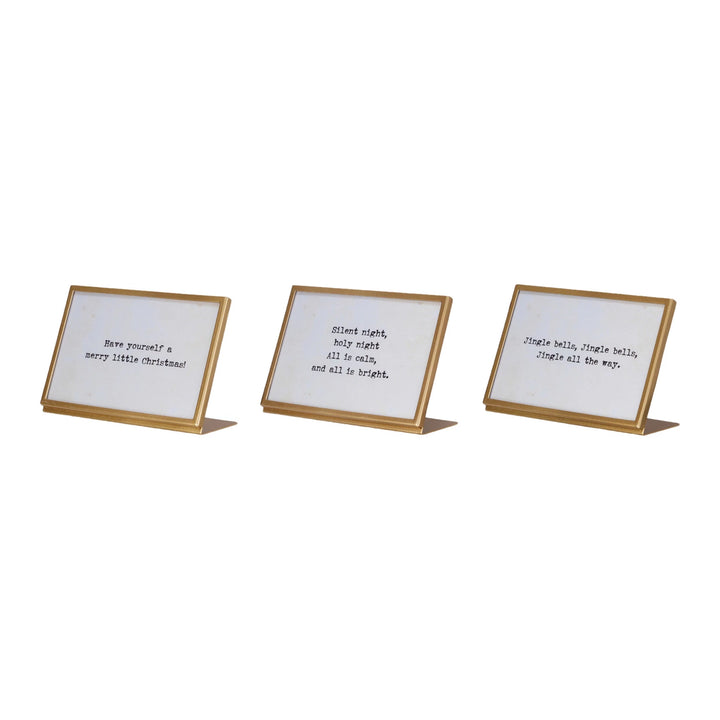Gold Easel with Saying - 6 Styles