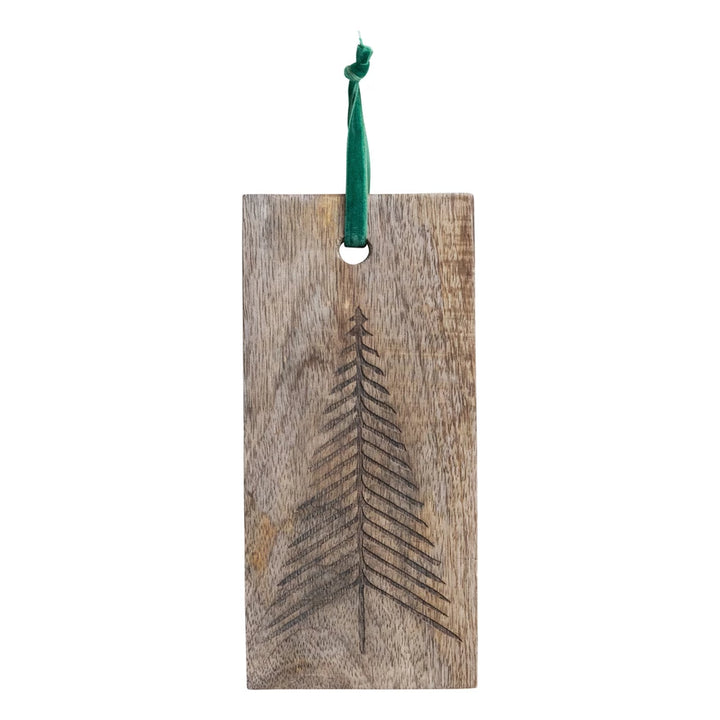 Mango Wood Cheese Board with Laser Etched Tree