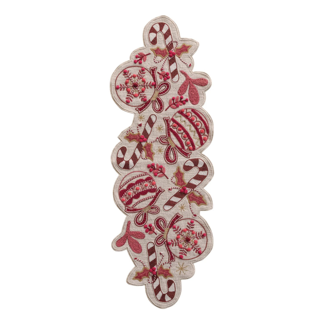 Cotton Slub Printed Holiday Table Runner