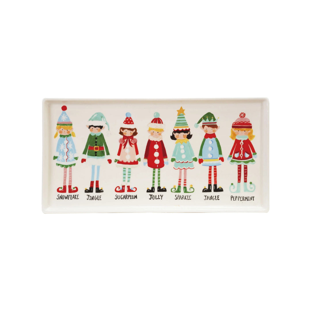 Santa's Elves Stoneware Platter