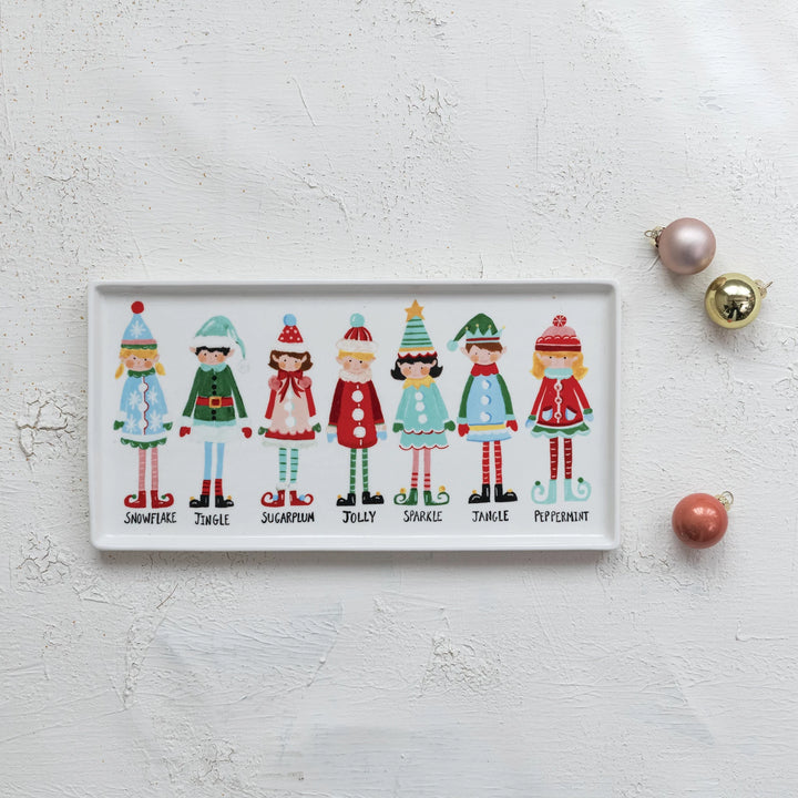 Santa's Elves Stoneware Platter