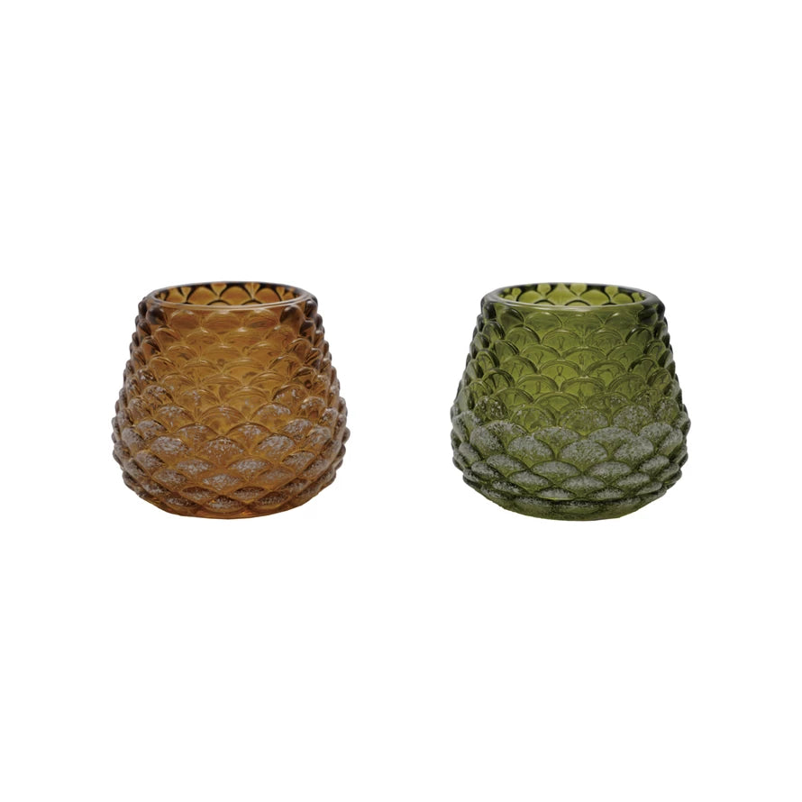 Pinecone Shaped Tealight/Votive Holder- 2 Colors