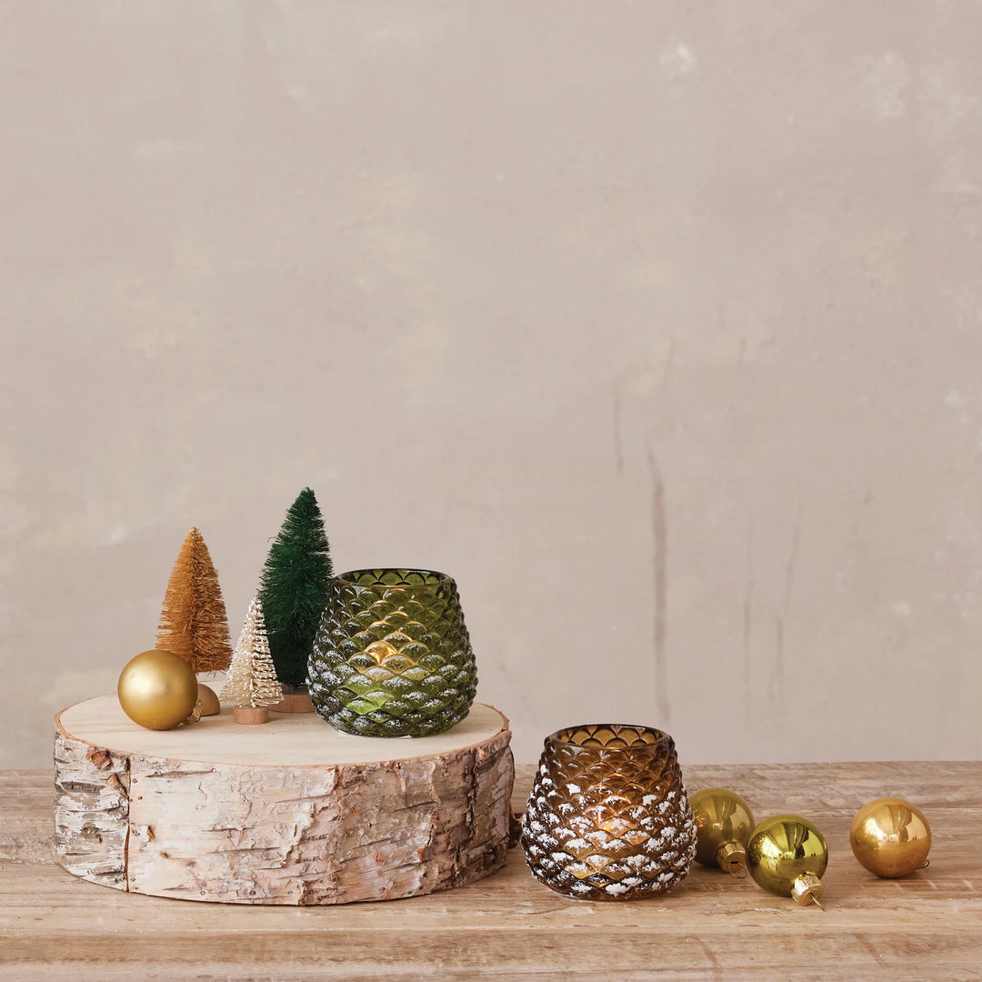 Pinecone Shaped Tealight/Votive Holder- 2 Colors