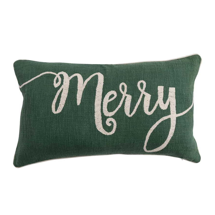 Green Lumbar Pillow - 2 Styles