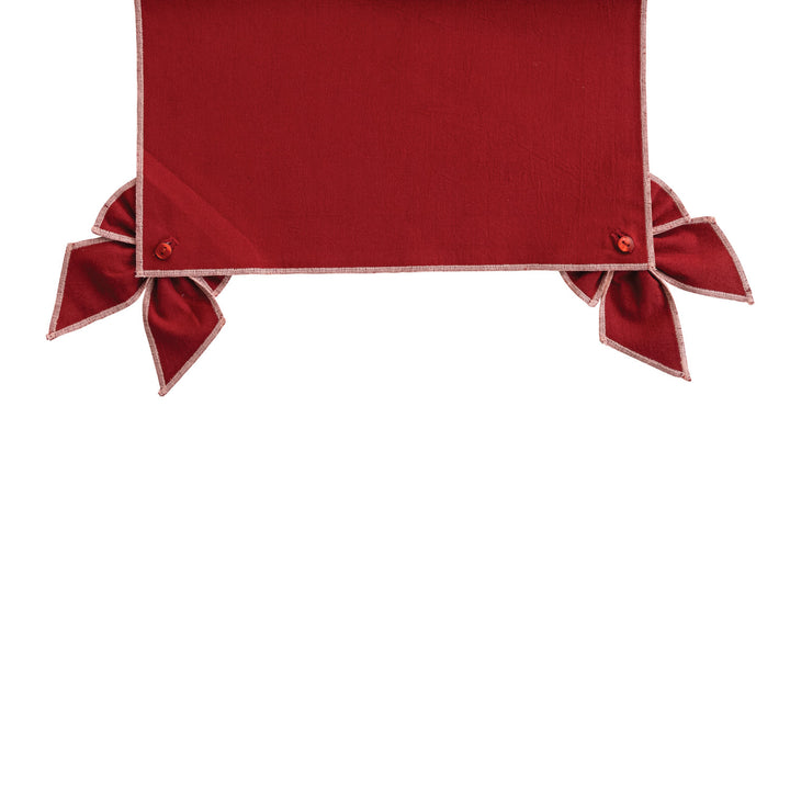 Cotton & Linen Table Runner with Detachable Bows