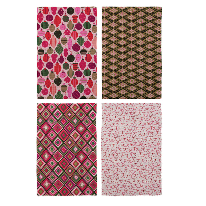 Tea Towel With Holiday Pattern, 4 styles