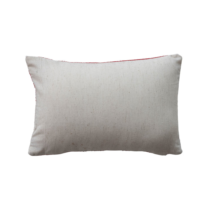 "100% On The Naughty List" Cotton Lumbar Pillow