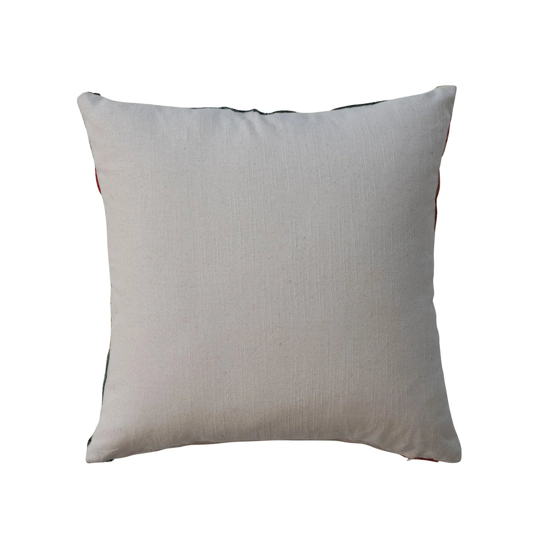 Embroidered Christmas Trees & Tufting Pillow