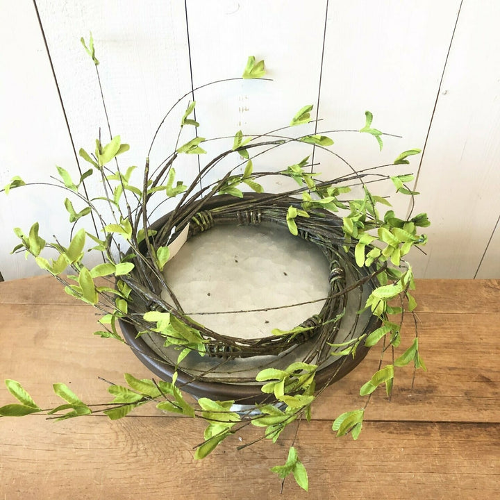 Spring Green Candle Ring Wreath