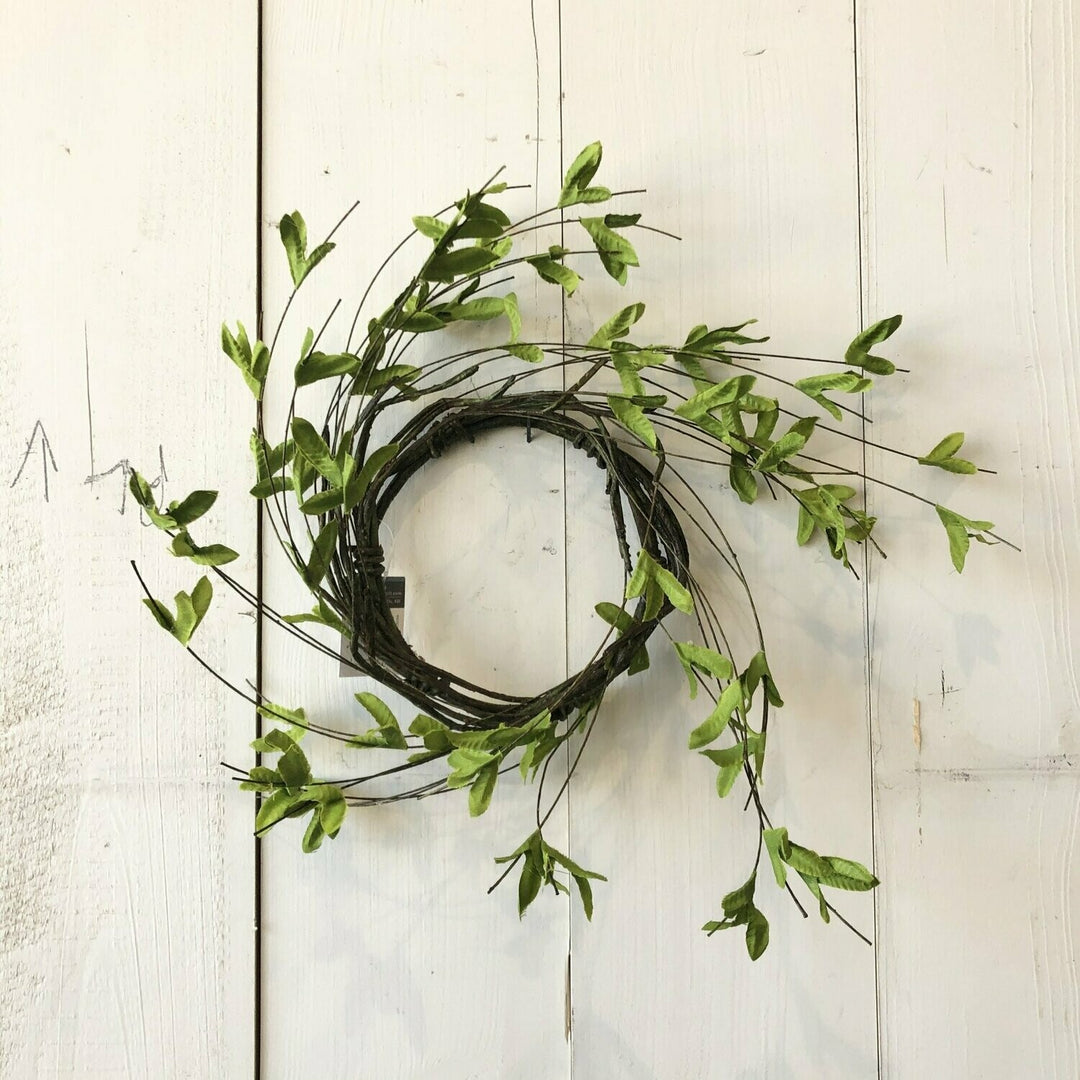 Spring Green Candle Ring Wreath