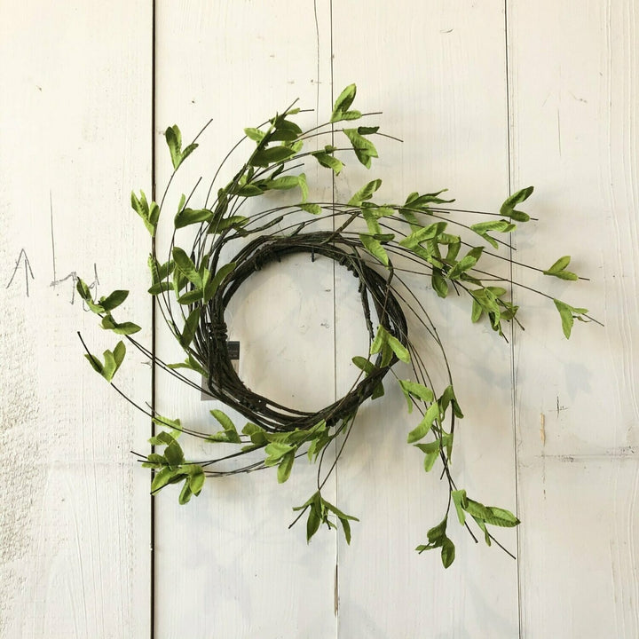 Spring Green Candle Ring Wreath