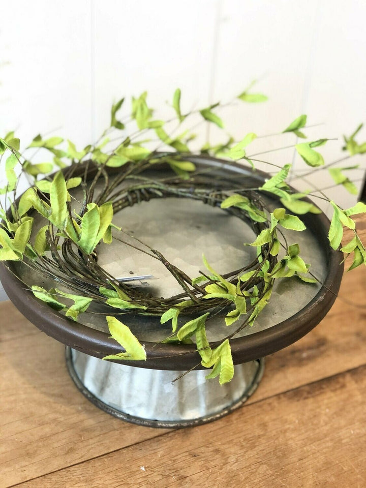 Spring Green Candle Ring Wreath